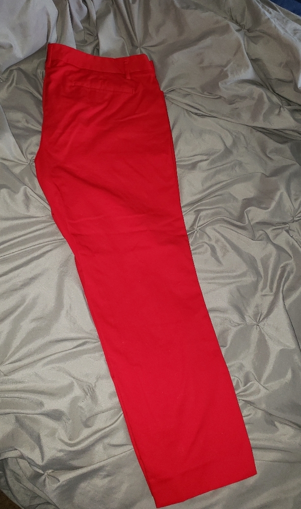 Red slim fit dress capris size 16